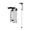 Silver Metallic Lightweight Aluminium Adjustable Folding Walking Stick